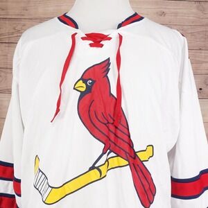 St. Louis Cardinals Jersey XL White Red Baseball Hockey Lace Up SGA Giveaway